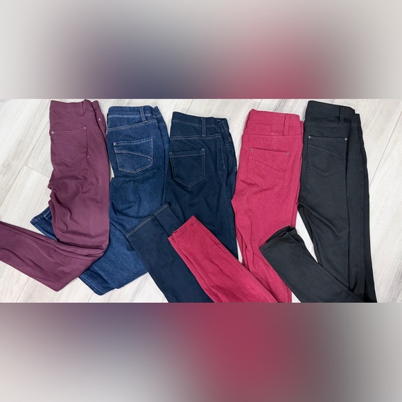 Stylish Women's stretchy pants - Black, Blue,dk blue,Red,burgundy - Picture 2 of 2